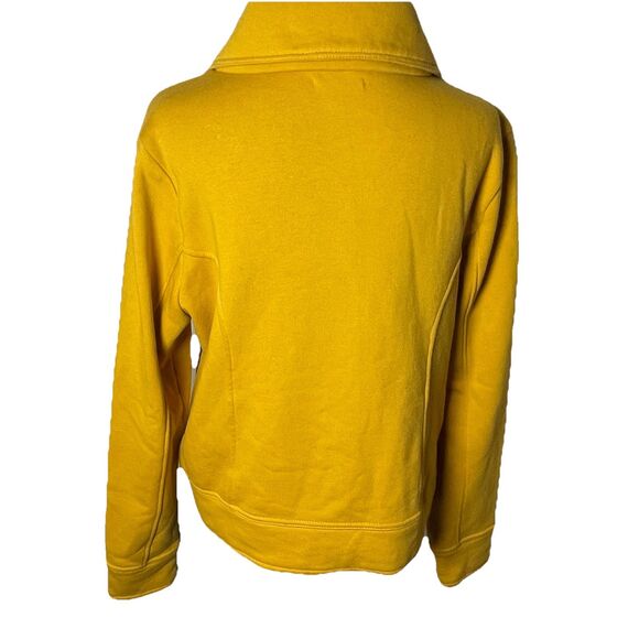 Charlotte Russe Women’s Mustard Yellow Fleece Button Up Jacket Coat Sz XL - Picture 4 of 11